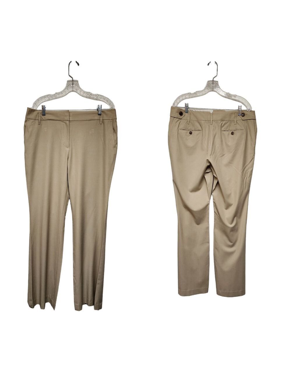 Ann Taylor Loft Wide Leg Dress Pants Khaki Size 12